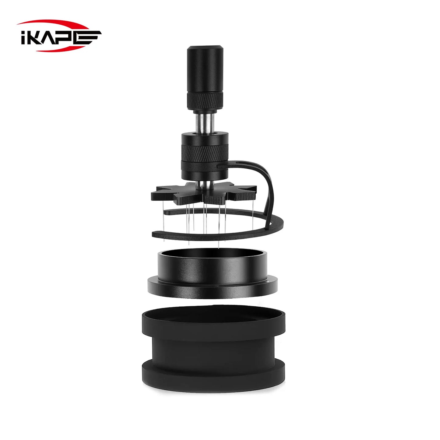 Set de Herramientas de Café Espresso IKAPE – Juego Negro con Caja ABS Smile Know, Kit de Utensilios para Baristas Ideal como Regalo