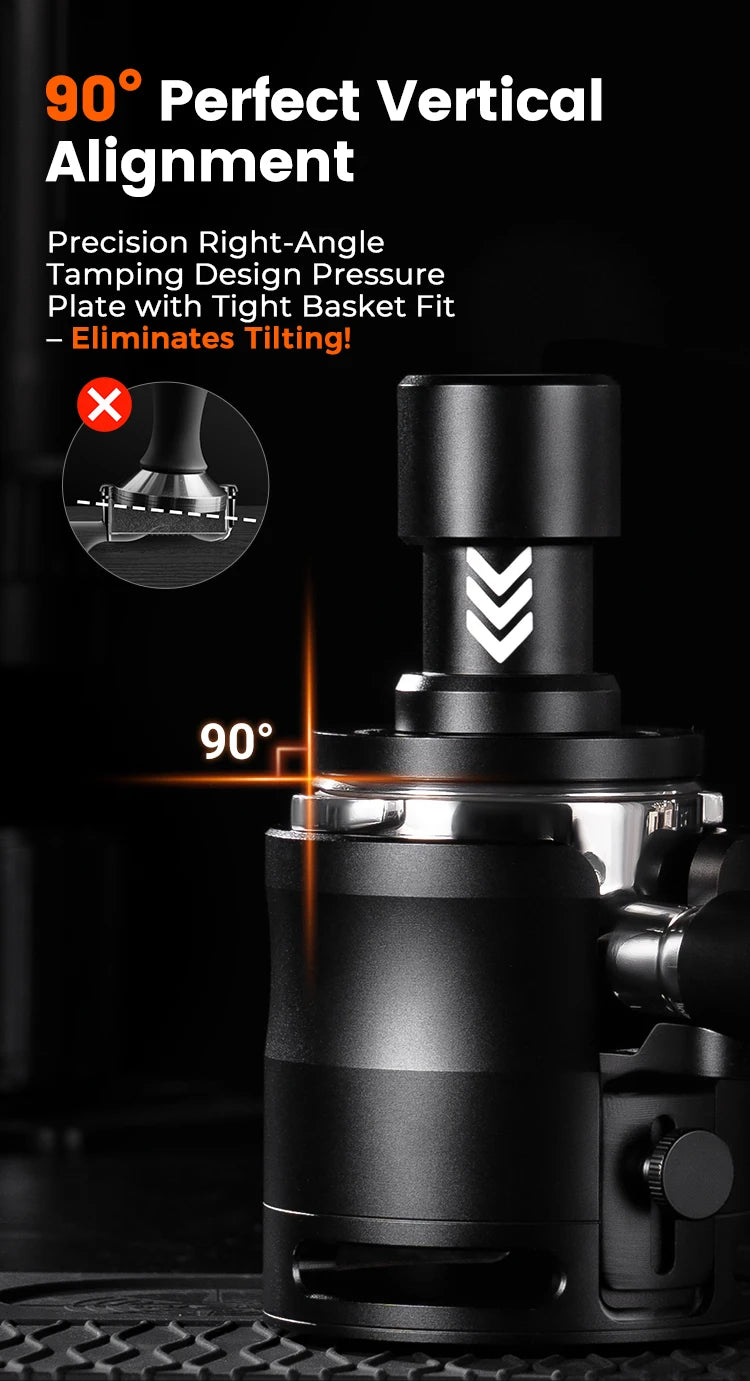 Tamper de Café IKAPE V6 51/54/58mm – Prensador con Presión Constante y Resorte Cargado para Baristas y Máquinas de Espresso
