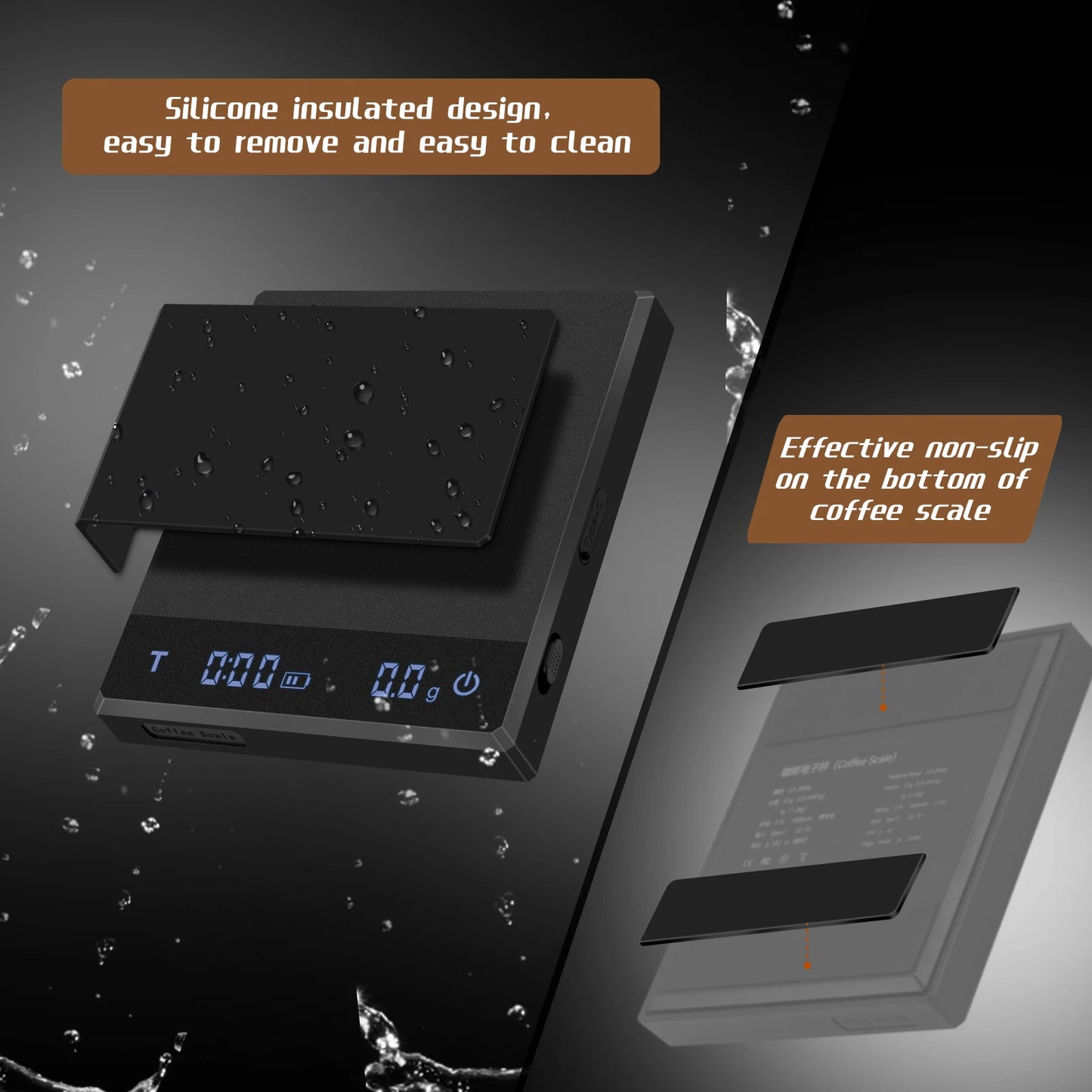 Balanza Electrónica de Café IKAPE V1 – Con Temporizador, Alta Precisión 0,1 g, Sensor Táctil y Función de Tara Automática para Espresso y Pour Over