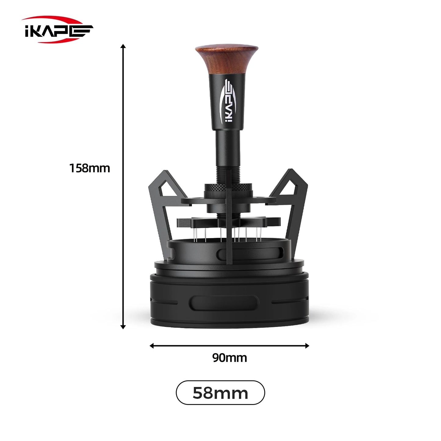 Herramienta WDT Rotativa IKAPE V3 para Espresso – Agitador de Café con 9 Agujas de 0,25 mm y Soporte, Distribuidor Profesional para Baristas