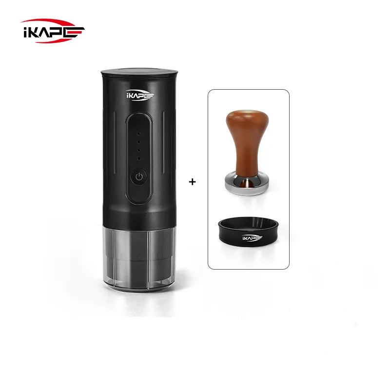Máquina de Café Espresso Portátil IKAPE 2 en 1 – Compatible con Cápsulas y Café Molido, Extracción de Alta Presión para Viajes y Camping