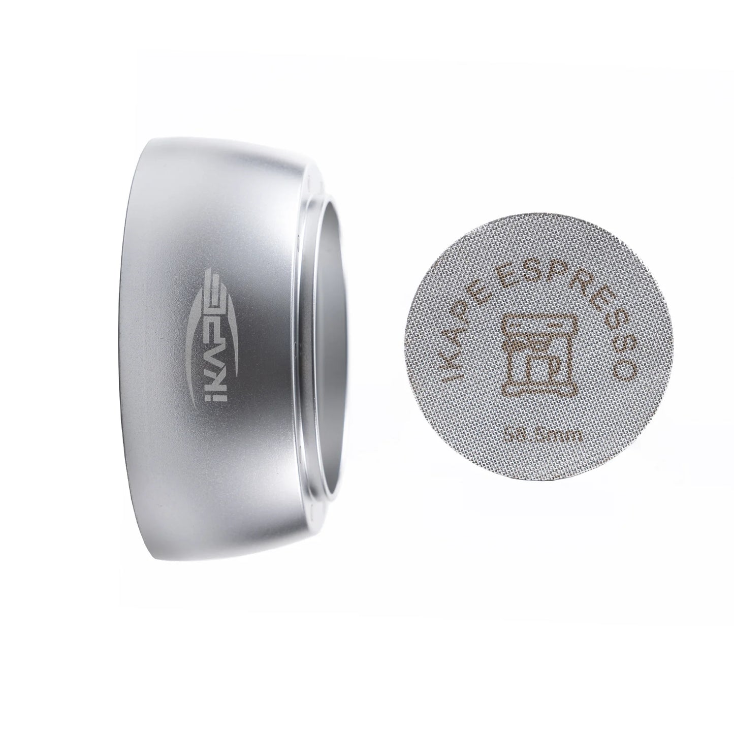 Set de Embudo Dosificador Magnético IKAPE – Anillo de Distribución y Puck Screen para Portafiltros Sin Fondo de 58mm con Imán de Alta Potencia