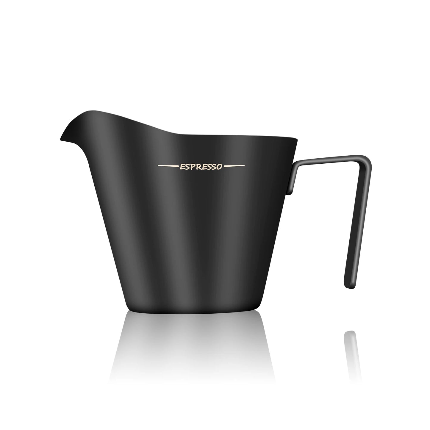 IKAPE-taza medidora de Espresso de acero inoxidable, tazas de salsa con asa para café, salsa de bistec, postres, negro