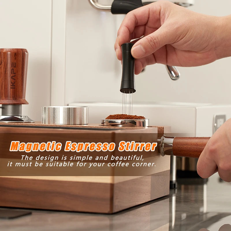 Herramienta WDT para Espresso con Ángulo Ajustable – Agitador de Café con Imán y Soporte, Distribuidor Preciso para Baristas