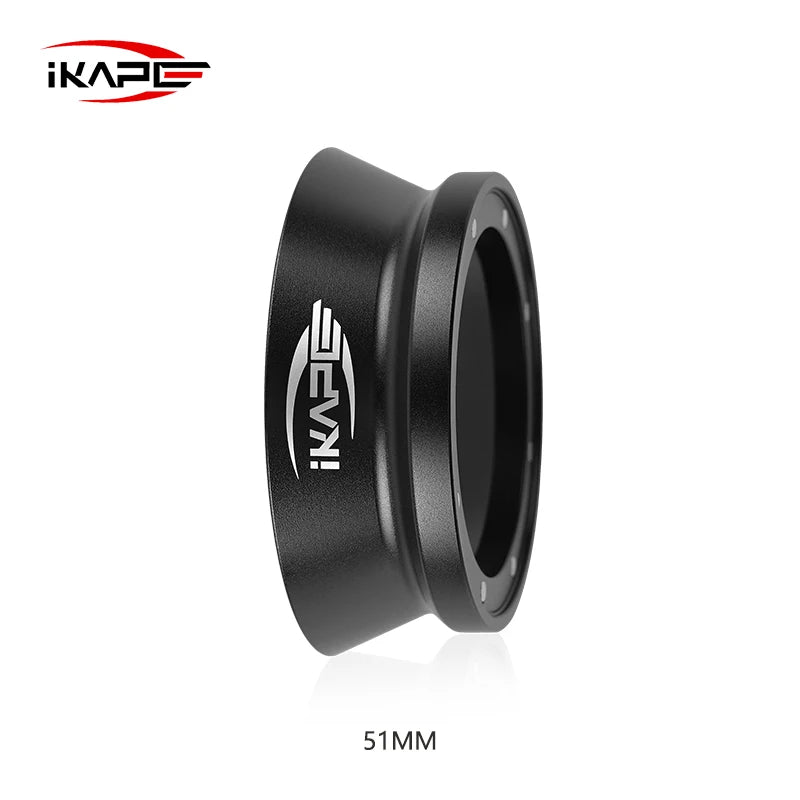 Embudo Dosificador Magnético IKAPE para Café Espresso – Compatible con Portafiltros de 51 mm, 54 mm y 58 mm con Fijación Magnética Potente (Negro/Plateado