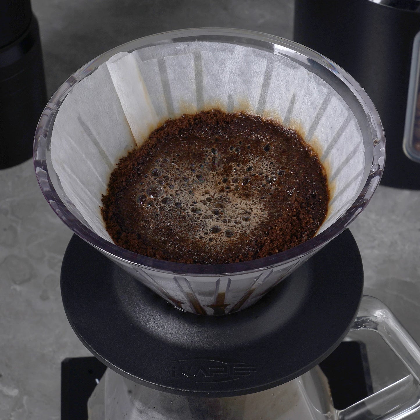 IKAPE-gotero de café V01 de 60 °, 1-2 tazas, vierta sobre la cafetera, taza de filtro de café reutilizable, accesorios de elaboración lenta para el hogar