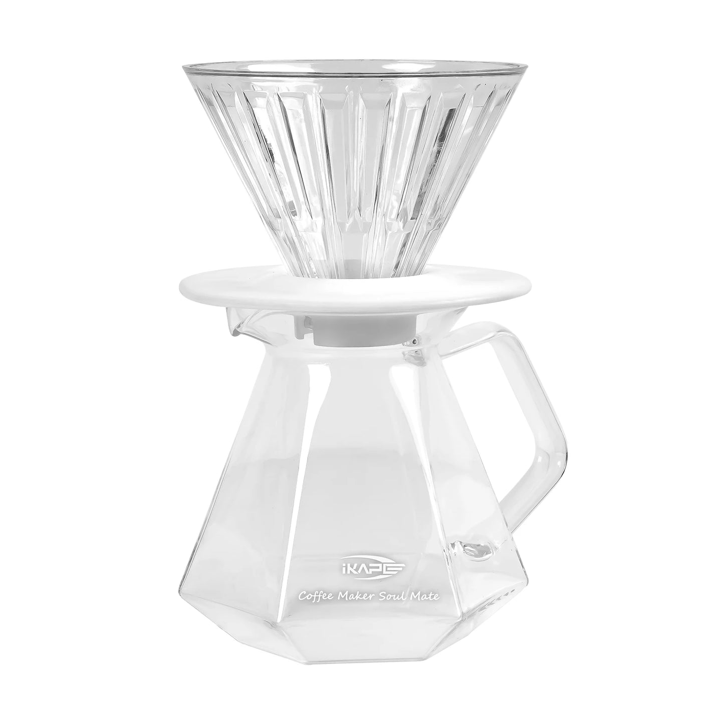 IKAPE-gotero de café V01 de 60 °, 1-2 tazas, vierta sobre la cafetera, taza de filtro de café reutilizable, accesorios de elaboración lenta para el hogar