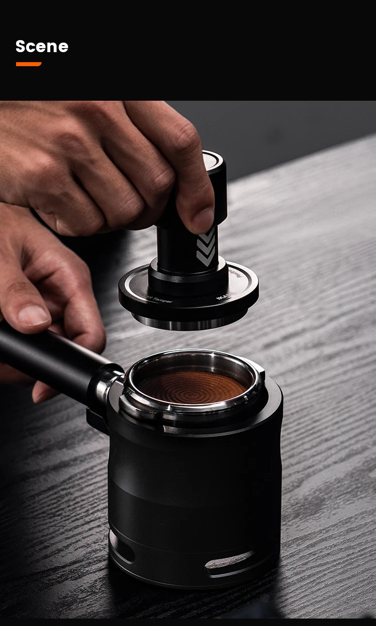 Tamper de Café IKAPE V6 51/54/58mm – Prensador con Presión Constante y Resorte Cargado para Baristas y Máquinas de Espresso