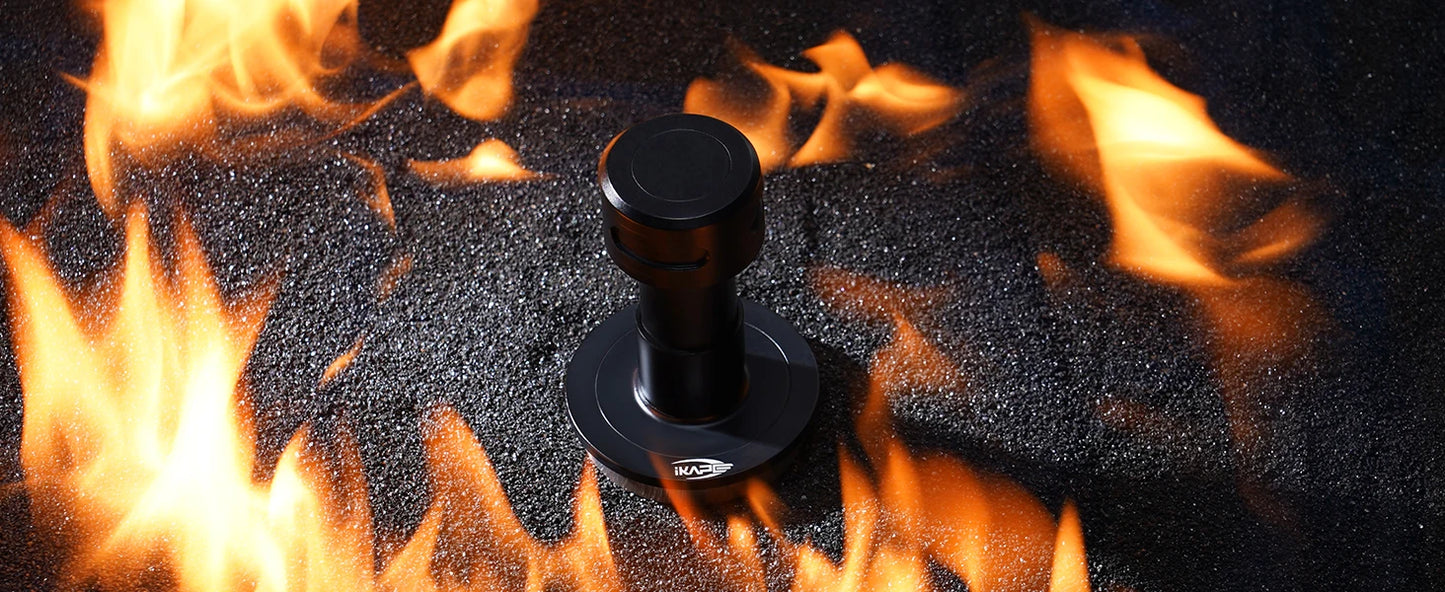 Tamper de Café IKAPE V5 – Prensador 51/54/58mm con Retroalimentación Sonora y Base de Acero Inoxidable con Resorte Calibrado para Baristas