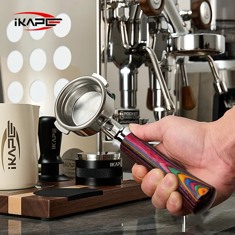 IKAPE Portafiltro desnudo sin fondo de 54 mm compatible con máquinas Breville Barista Series BES870/878/880 y máquinas Solis Barista