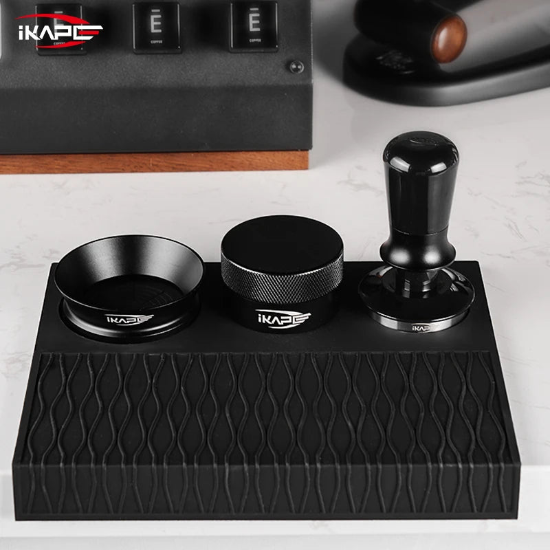 Tamper de Café IKAPE V3 Transparente V2 – Prensador Calibrado con Resorte y Base de Acero Inoxidable Premium para Espresso 51/54/58mm