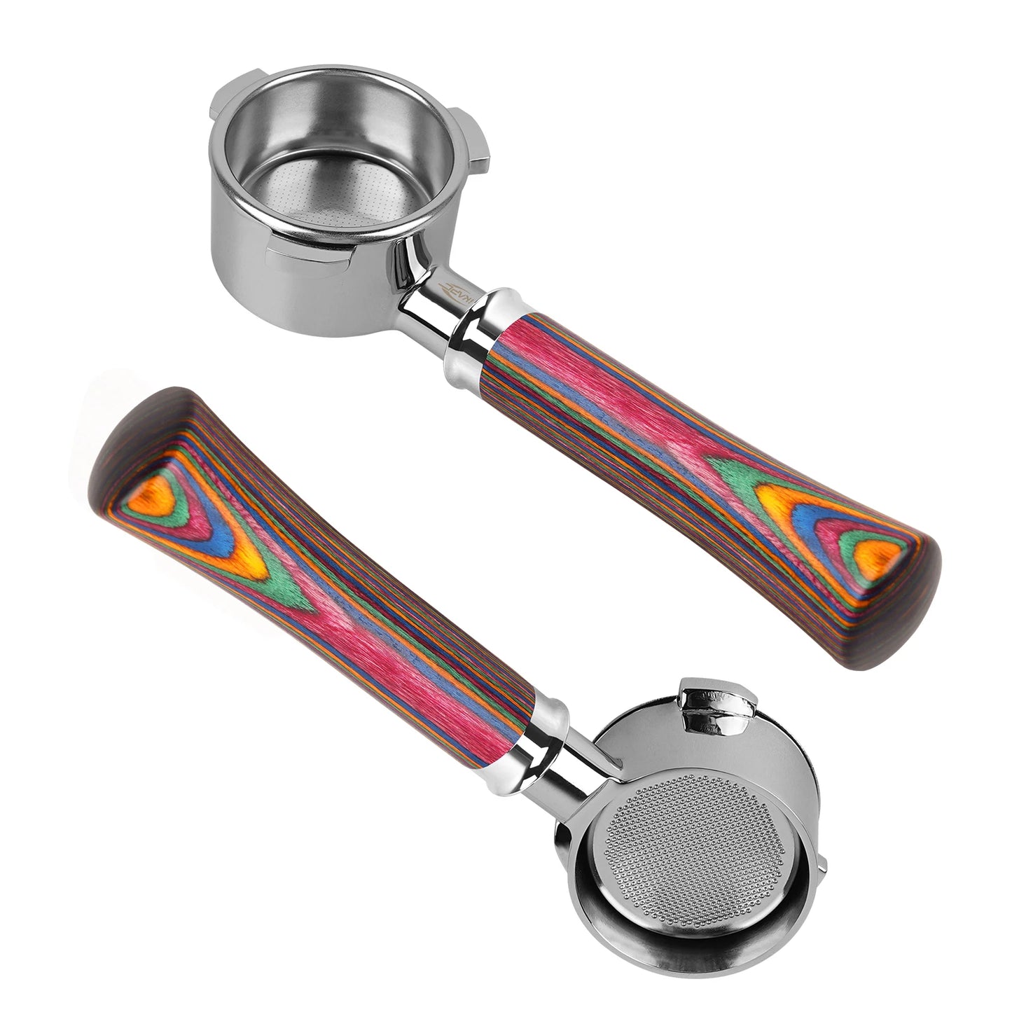 IKAPE Portafiltro desnudo sin fondo de 54 mm compatible con máquinas Breville Barista Series BES870/878/880 y máquinas Solis Barista