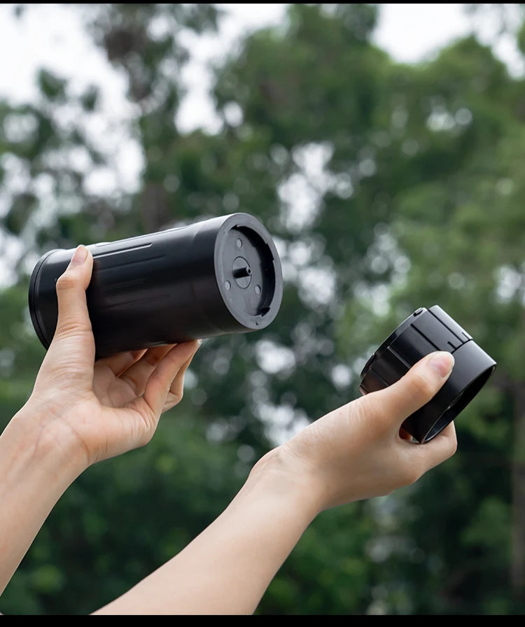 Máquina de Café Espresso Portátil IKAPE 2 en 1 – Compatible con Cápsulas y Café Molido, Extracción de Alta Presión para Viajes y Camping
