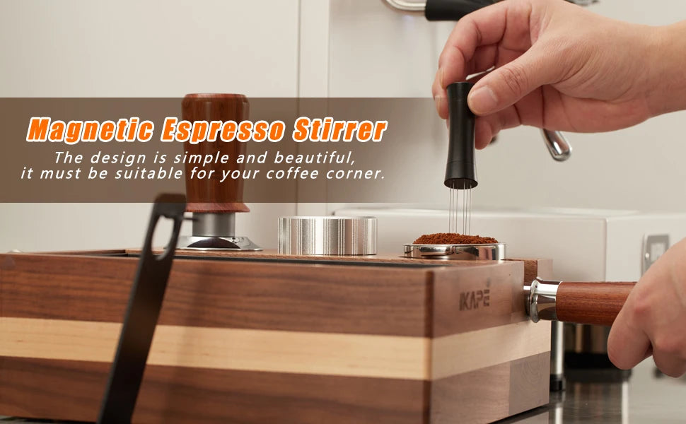 Herramienta WDT para Espresso con Ángulo Ajustable – Agitador de Café con Imán y Soporte, Distribuidor Preciso para Baristas