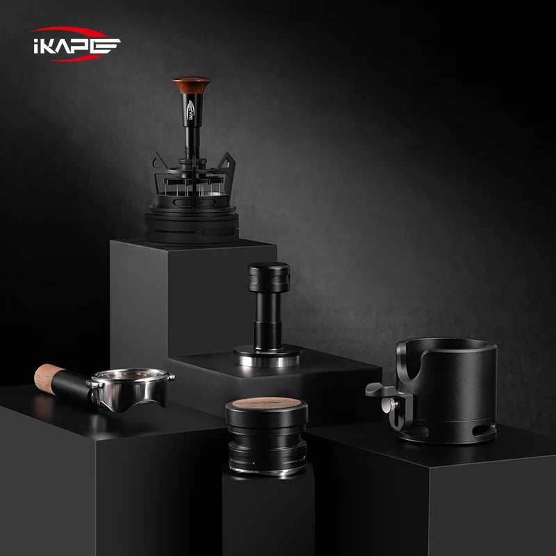 Tamper de Café IKAPE V5 – Prensador 51/54/58mm con Retroalimentación Sonora y Base de Acero Inoxidable con Resorte Calibrado para Baristas