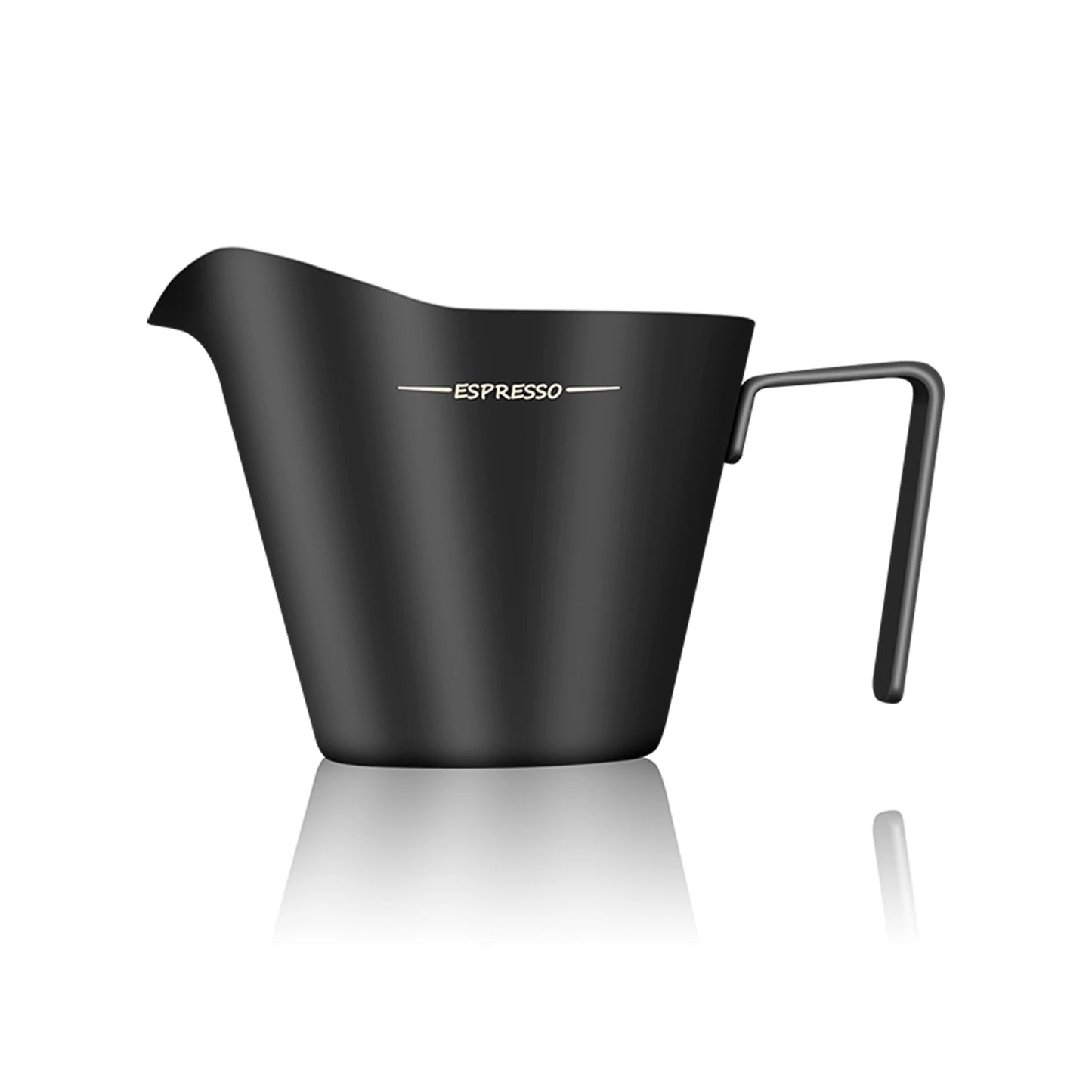 IKAPE-taza medidora de Espresso de acero inoxidable, tazas de salsa con asa para café, salsa de bistec, postres, negro