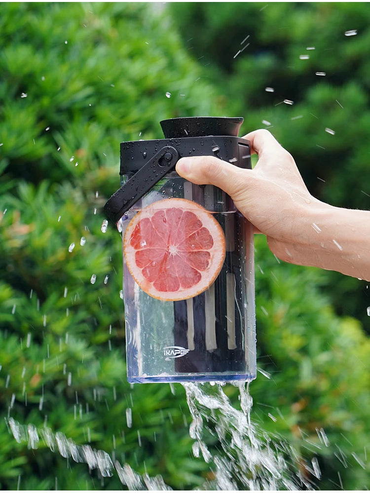 IKAPE 1L cafetera de preparación fría jugo té filtro hervidor de agua hogar, cafetera de diseño desmontable, botella de agua para acampar al aire libre
