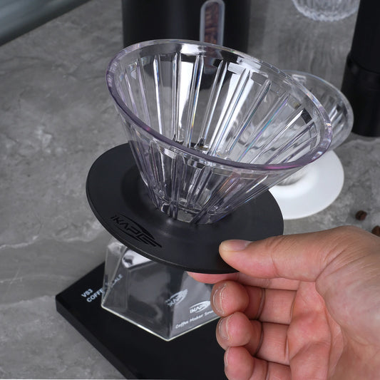 IKAPE-gotero de café V01 de 60 °, 1-2 tazas, vierta sobre la cafetera, taza de filtro de café reutilizable, accesorios de elaboración lenta para el hogar