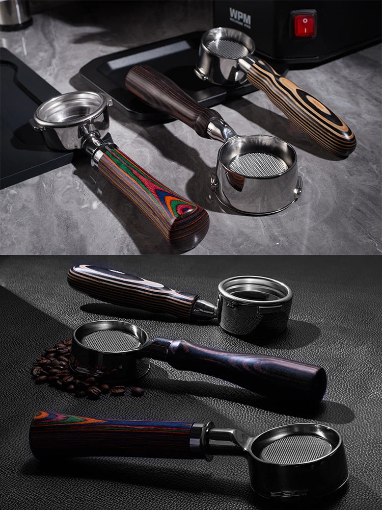 IKAPE Portafiltro desnudo sin fondo de 54 mm compatible con máquinas Breville Barista Series BES870/878/880 y máquinas Solis Barista