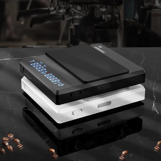 Balanza Electrónica de Café IKAPE V1 – Con Temporizador, Alta Precisión 0,1 g, Sensor Táctil y Función de Tara Automática para Espresso y Pour Over