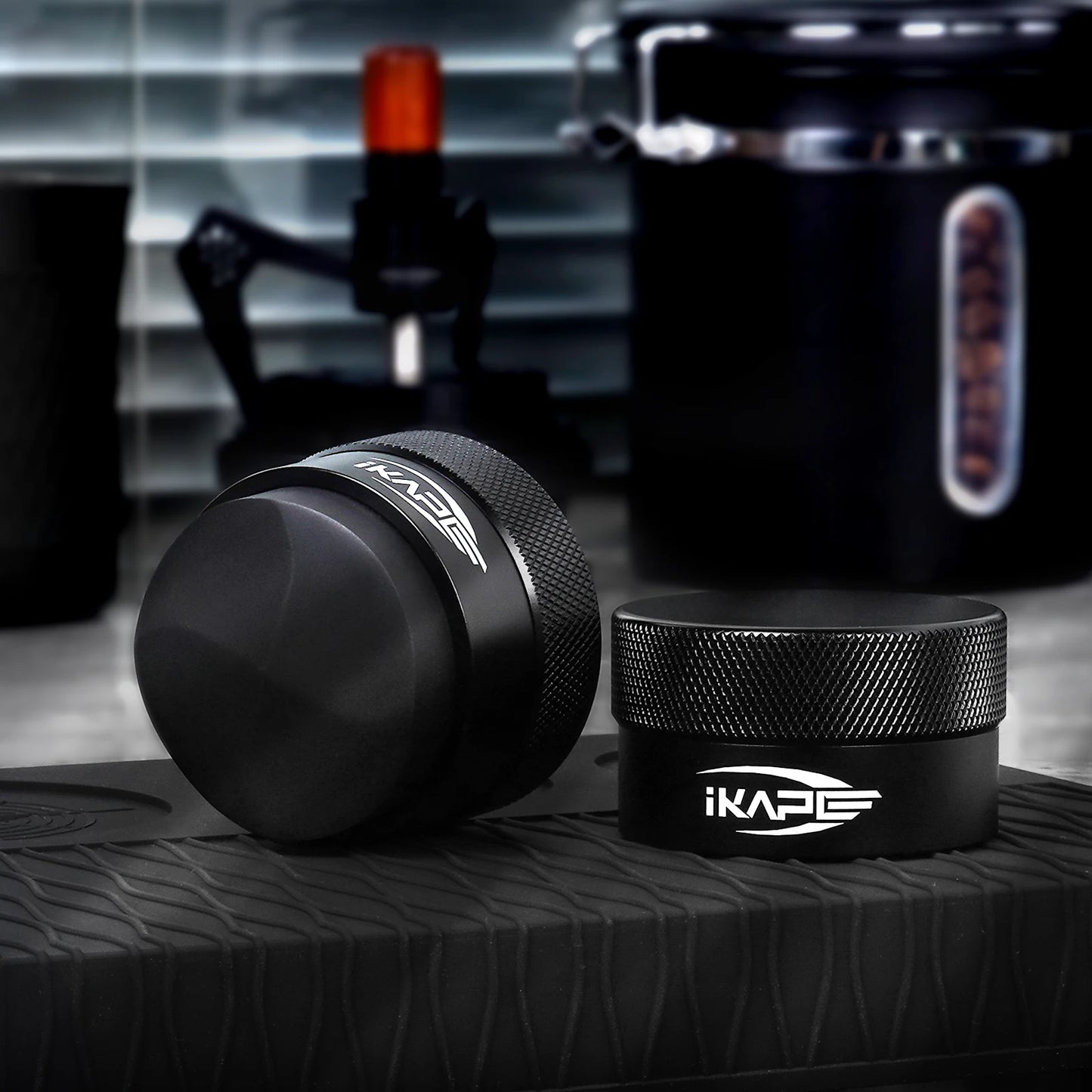 Distribuidor de Café Espresso IKAPE 51/54/58mm – Distribuidor por Gravedad con Base PVD de Titanio para Portafiltros Universales