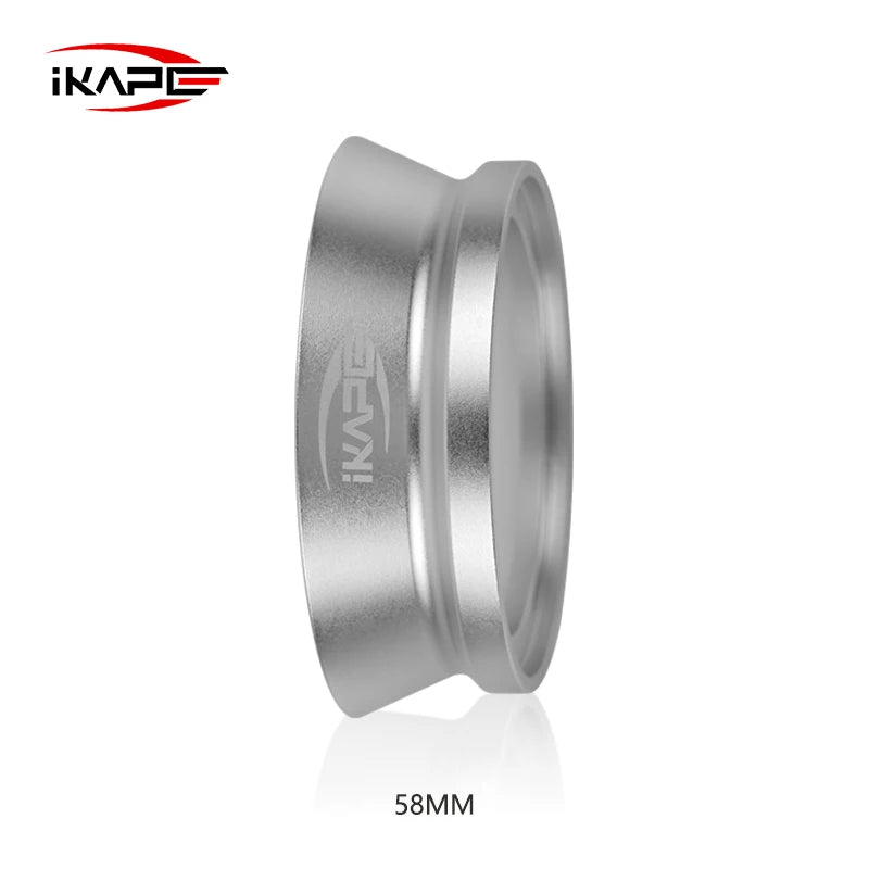 Embudo Dosificador Magnético IKAPE para Café Espresso – Compatible con Portafiltros de 51 mm, 54 mm y 58 mm con Fijación Magnética Potente (Negro/Plateado
