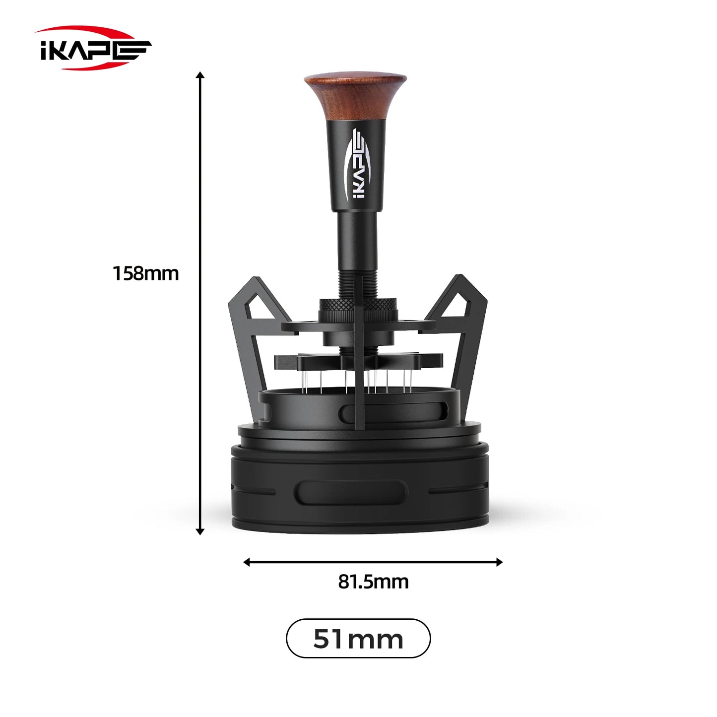 Herramienta WDT Rotativa IKAPE V3 para Espresso – Agitador de Café con 9 Agujas de 0,25 mm y Soporte, Distribuidor Profesional para Baristas